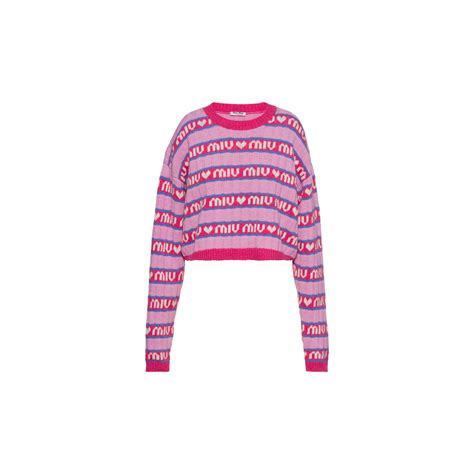 miu miu sweater pink|miumiu sweaters for women.